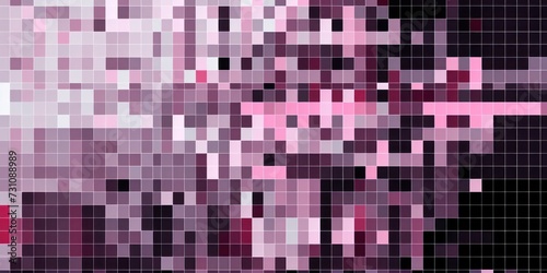 Olive pixel pattern artwork, light magenta and dark gray, grid