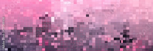 Pink pixel pattern artwork, light magenta and dark gray, grid © Celina