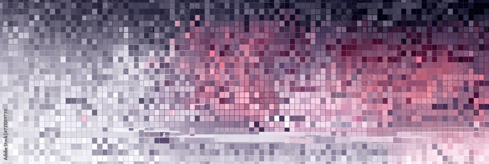 Ruby pixel pattern artwork light magenta and dark gray, grid 