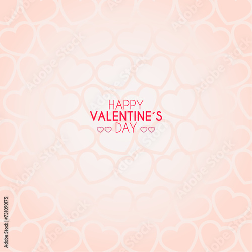 Fondo de corazones color en degradado rosa pastel, para san Valentín 14 de febrero, día del amor y la amistad 
