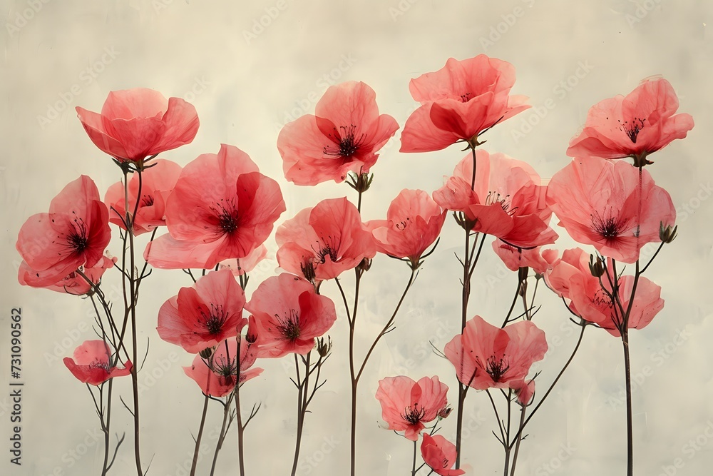 Naklejka premium watercolor clip art flowers and botanical illustrations