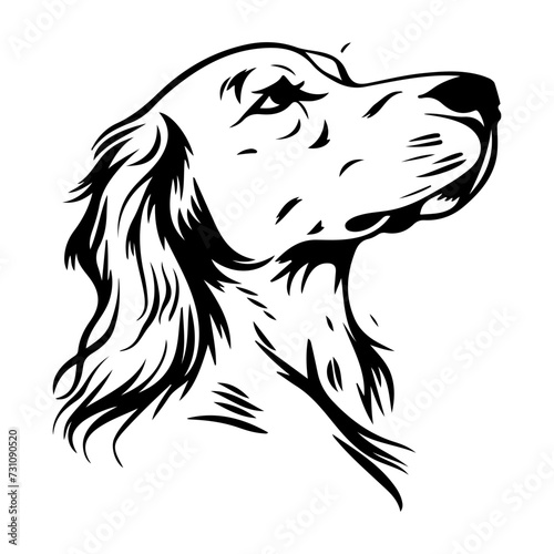 Wallpaper Mural English Setter dog black silhouette logo svg vector, English Setter icon illustration. Torontodigital.ca