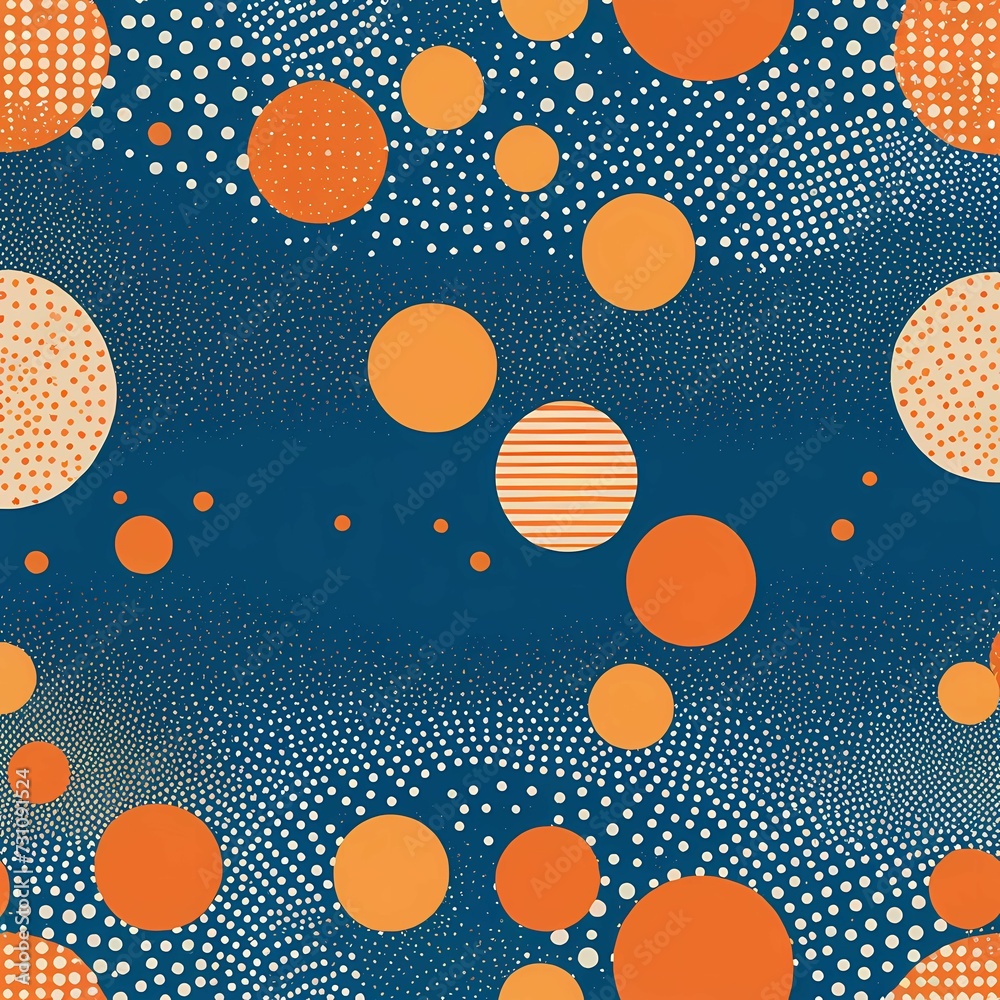 Floating - Blue & Orange Abstract Background