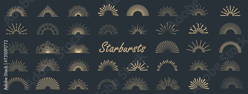 Sunburst element radial stripes or sunburst backgrounds