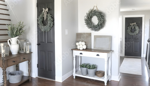 farmhouse style decor foyer