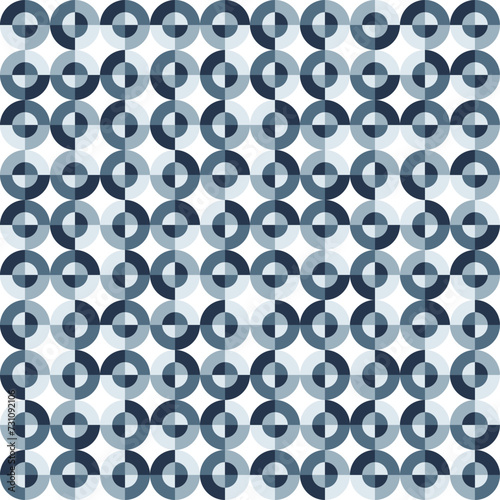 Abstract geometric Bauhaus pattern design. Vector circle, triangle and square lines color art design. Colorful Bauhaus background pattern. 