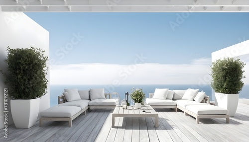 modern patio with blue sky © JL Designs