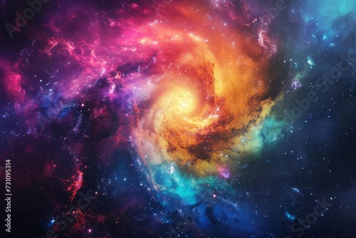 Colorful space galaxy cloud nebula Concept of cosmic beauty and the mysteries of the universe
