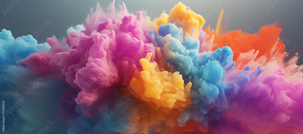 Fototapeta premium colorful smoke, gas, explosion, fog 29