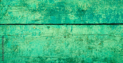 green paint on wood, wooden background in green