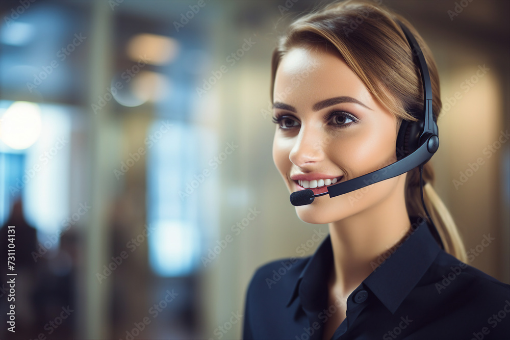 Professional workers at workspace office managers confident successful people Generative AI
