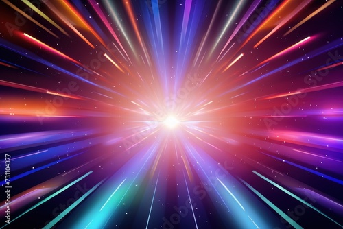 colorful light explosion flash background design pattern