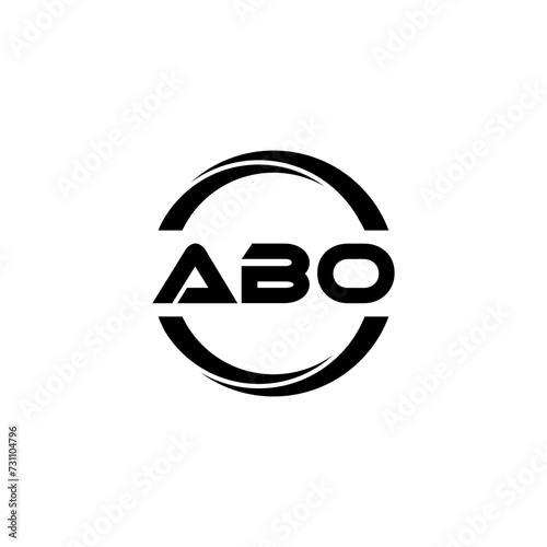 ABO letter logo design with white background in illustrator  cube logo  vector logo  modern alphabet font overlap style. calligraphy designs for logo  Poster  Invitation  etc.