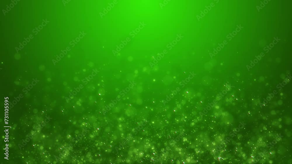 Abstract Shining Particles Green Loop Background