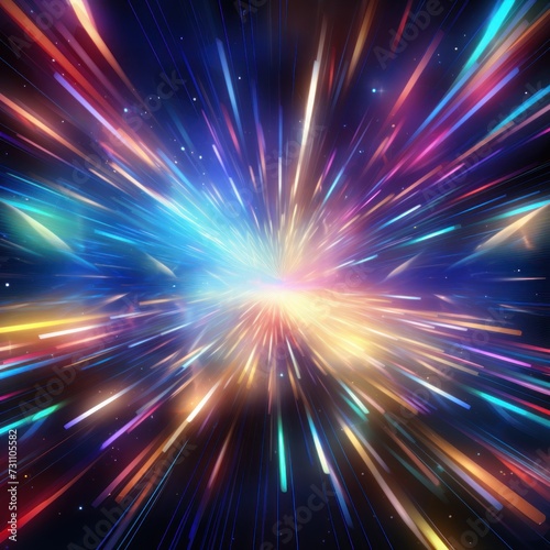 colorful light explosion flash background design pattern