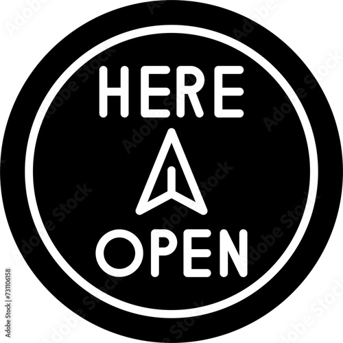 Open Here Icon