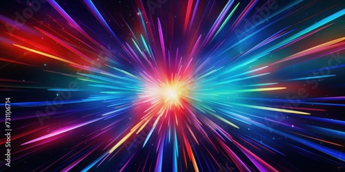 colorful light explosion flash background design pattern