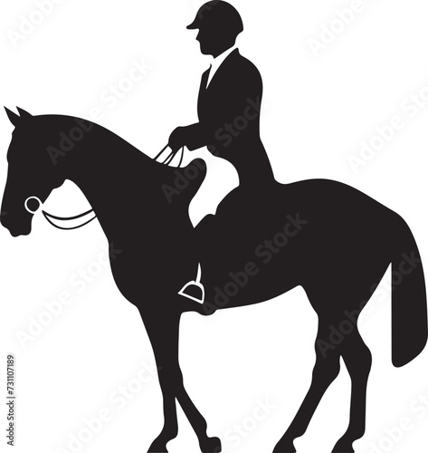 equestrian silhouette vector illustration