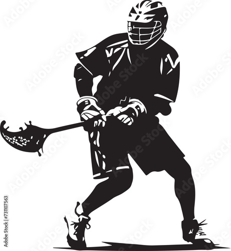 lacrosse silhouette vector illustration