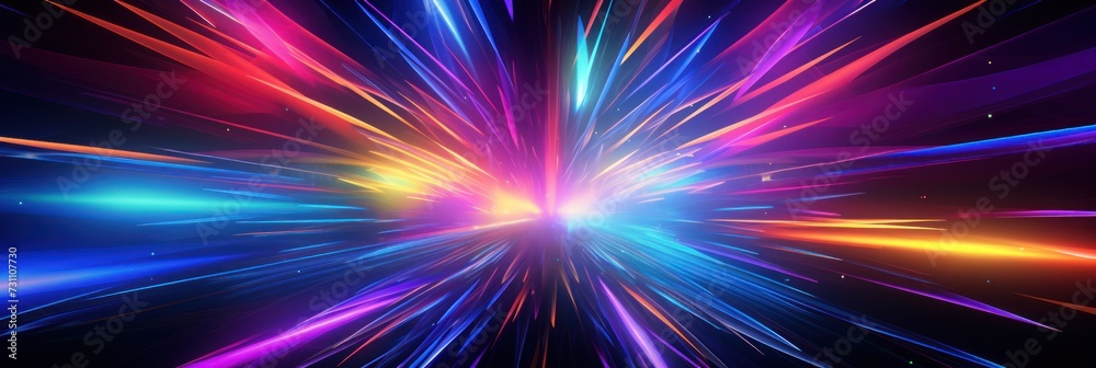 colorful light background explosion space burst style