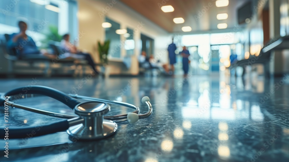 Fototapeta premium hospital for Medical and health insurance, health insurance, hospital health care, clinical, doctor, care, room, emergency, modern, surgery, clean, patient