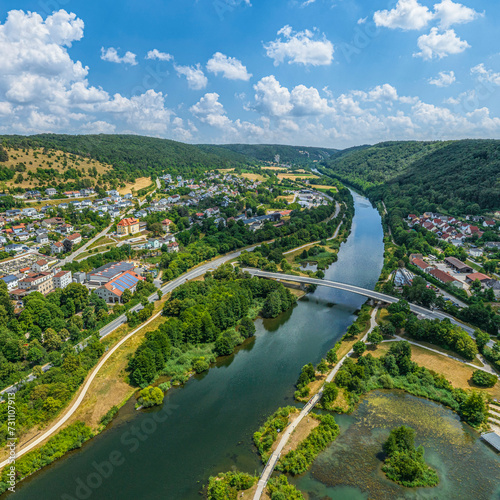 Ausblick ins Altmühltal, auch Main-Donau-Kanal bei Riedenburg im Landkreis Kelheim photo