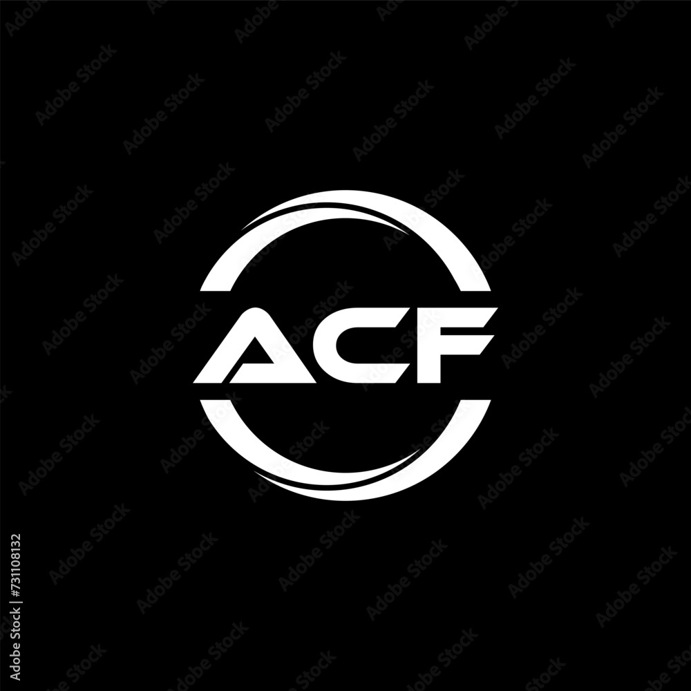 ACF letter logo design with black background in illustrator, cube logo, vector logo, modern alphabet font overlap style. calligraphy designs for logo, Poster, Invitation, etc. ACF letter logo design with black background in illustrator, cube logo, vector logo, modern alphabet font overlap style. calligraphy designs for logo, Poster, Invitation, etc.