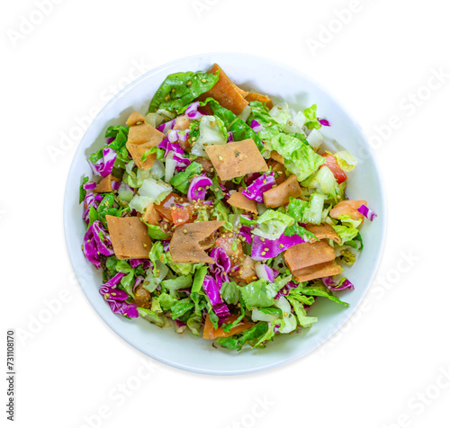 Lebanese Fattoush Salad bread salad with ingredients