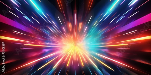 colorful light background explosion space burst style