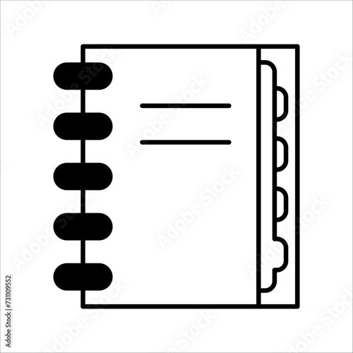 Book icon vector, solid illustration, pictogram isolated on white