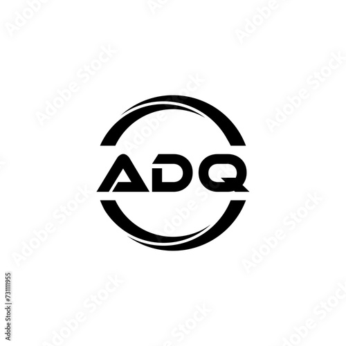 ADQ letter logo design with white background in illustrator  cube logo  vector logo  modern alphabet font overlap style. calligraphy designs for logo  Poster  Invitation  etc.
