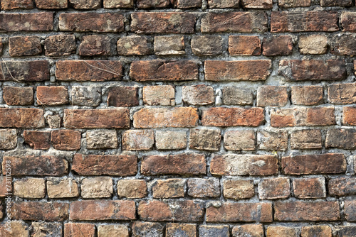 Old brick wall background texture wallpaper.