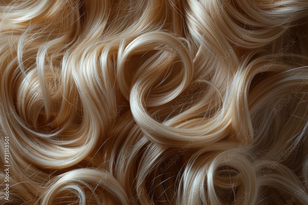 closeup of light-blonde haircurls - ai-generated closeup of light-blonde haircurls - ai-generated