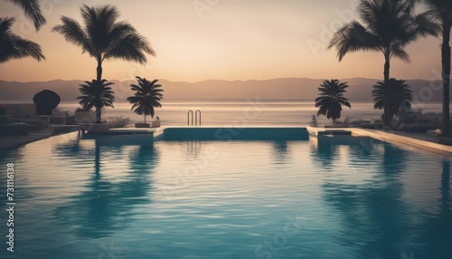 Luxury Swimming pool in front of beach © Adi