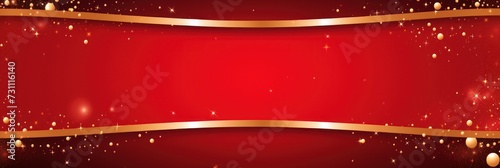 ruby red golden blank frame background with confetti glitter and sparkles