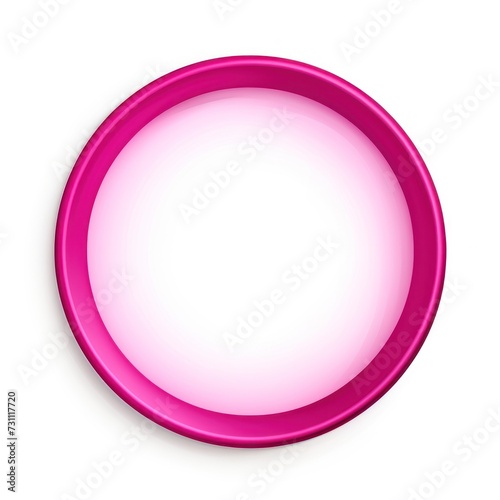 Magenta round circle isolated on white background 