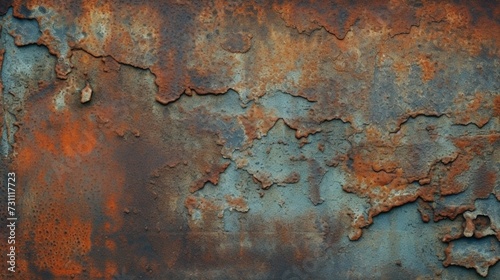 Rusted steel as texture and background.Generative AI