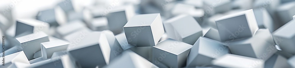 Fototapeta premium a bunch of white cubes