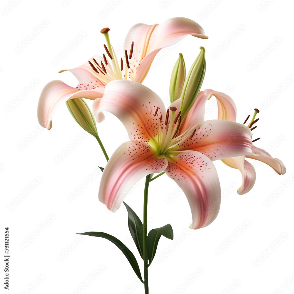 Lilium flower isolated on transparent background Lilium flower isolated on transparent background
