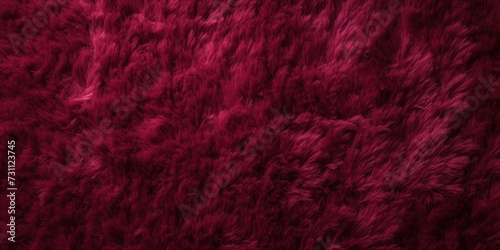 Maroon plush carpet close-up photo, flat lay 