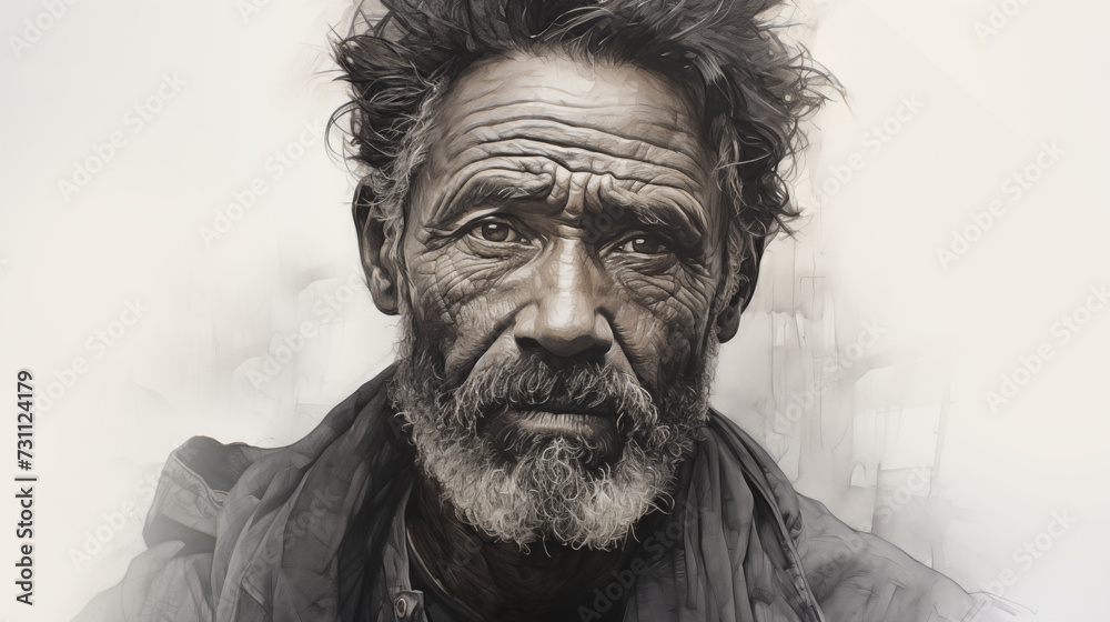 Fototapeta premium close up detailed portrait of a man