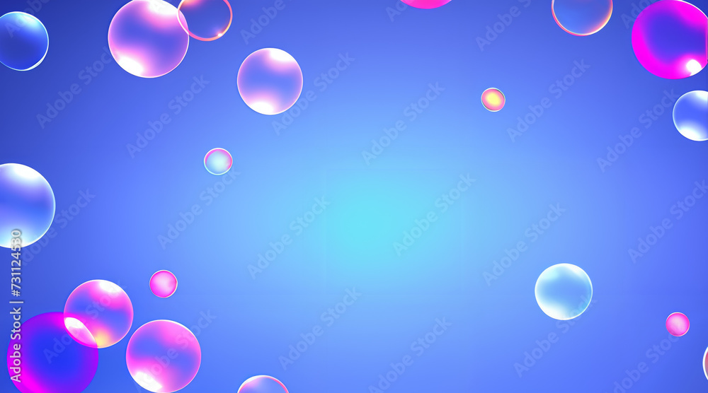 Neon Dreams: Abstract Light Bubble Background