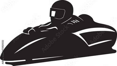 Bobsleigh Vector Illustration silhouette