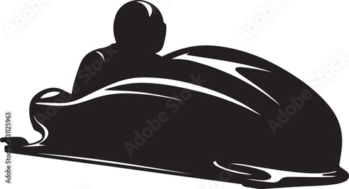 Bobsleigh Vector Illustration silhouette