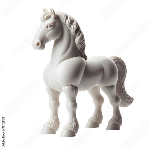 Plastic toy figure Horse isolated on transparent background