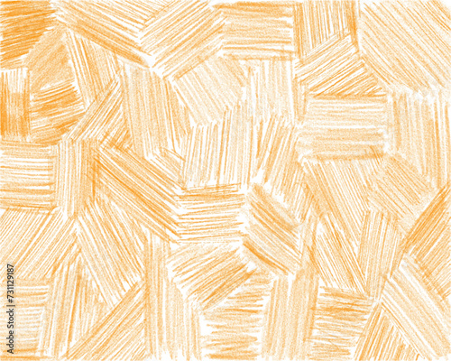Fototapeta Naklejka Na Ścianę i Meble -  Hand-drawing with colored pencil. Orange abstract background. Vector illustration.