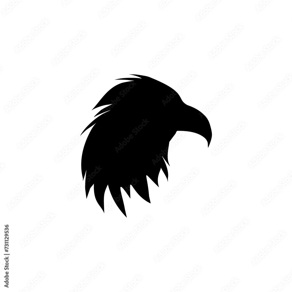 Fototapeta premium Eagle silhouette design isolated on white background