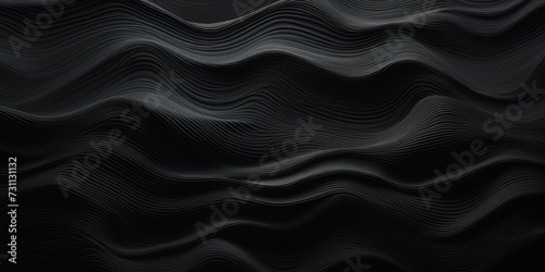 black wavy lines field landscape © Celina
