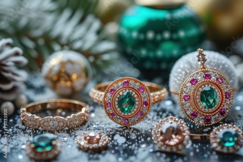 A Collection of Rings and Jewelry on a Table