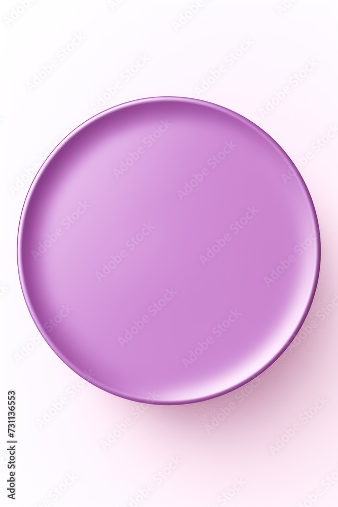 Mauve round circle isolated on white background 